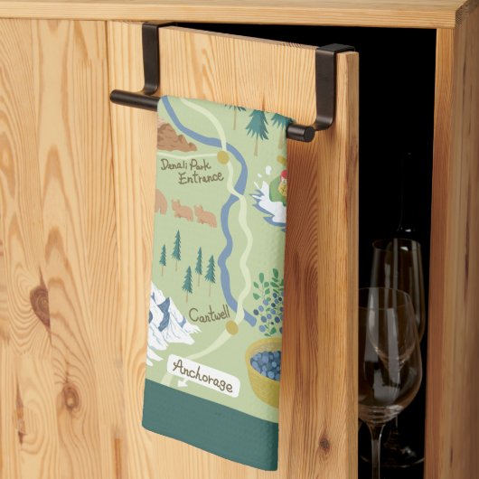 Denali Borough Map Kitchen Towels Theedoek (Derde Gevouwen)