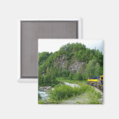 Denali Express Alaska Train Vacation Fotografie Magneet (Voorkant / Achterkant)