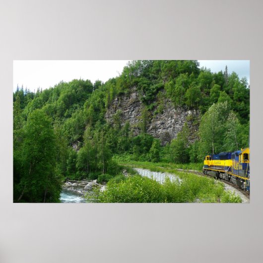 Denali Express Alaska Train Vacation Fotografie Poster (Voorkant)