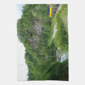 Denali Express Alaska Train Vacation Fotografie Theedoek (Verticaal)