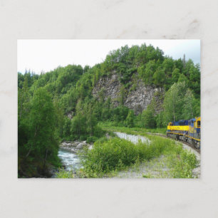 Denali Express Alaska Trein Vakantie Fotografie Briefkaart