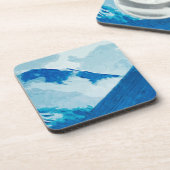 Denali in Clouds Abstract Impressionisme Bier Onderzetter (Linkerzijde)