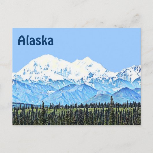 Denali (McKinley) Briefkaart (Voorkant)