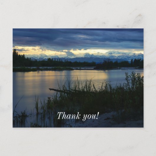 Denali Middernacht Zonsondergang Briefkaart (Voorkant)