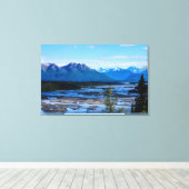 Denali Mountain Range Canvas Afdruk (Insitu (Houten vloer))