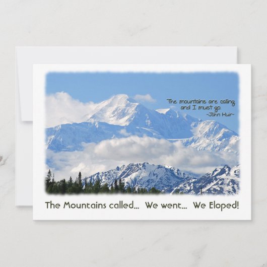 Denali: Mtns belde - We hadden een Eloped. Kaart (Voorkant)