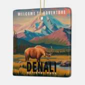Denali Nationaal Park Alaska Berglandschap Ski Keramisch Ornament (Links)