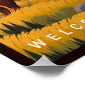 Denali Nationaal Park Alaska Berglandschap Ski Poster (Hoek)