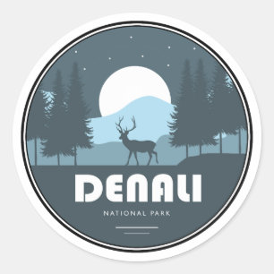 Denali Nationaal Park Herten Ronde Sticker