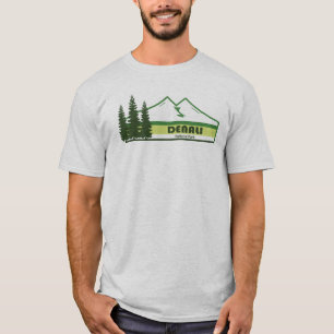Denali National Park Alaska Green Stripes T-shirt