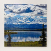 Denali National Park Alaska Sky Clouds Mountains Legpuzzel (Verticaal)