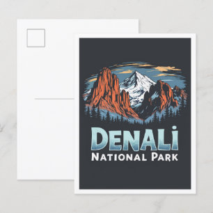 Denali National Park Alaska USA Reizen Briefkaart