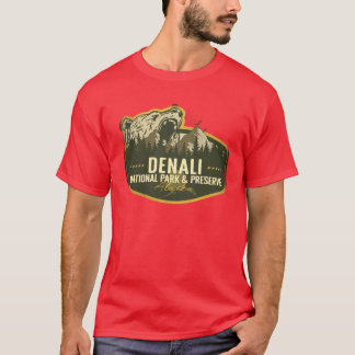 Denali National Park And Preserve Alaska Retro Bad T-shirt