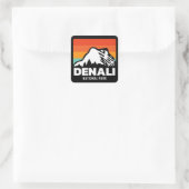 Denali National Park Cool Retro  Gift Vierkante Sticker (Tas)