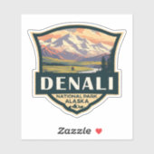 Denali National Park Illustration Travel  Sticker (Vel)