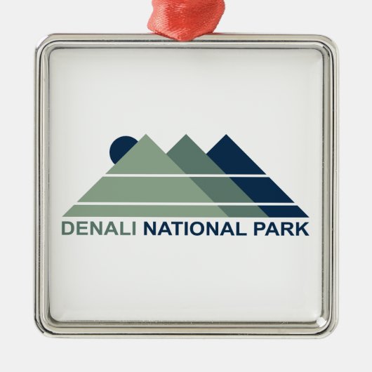 Denali National Park Mountain Sun Metalen Ornament (Voorkant)