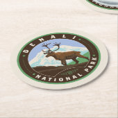 Denali National Park Ronde Kartonnen Onderzetter (Gebogen)