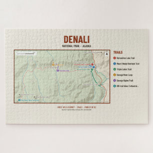 Denali National Park Wandelkaart Puzzel