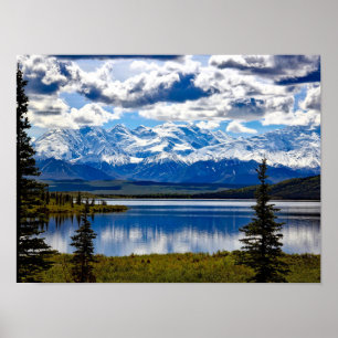  DENALI PARK ALASKA LANDSCAPE POSTER