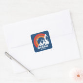 Denali Sun Eagle Vierkante Sticker (Envelop)