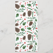 Denappel Rode Bes Kerst Moderne Trouwmenu Menu (Achterkant)