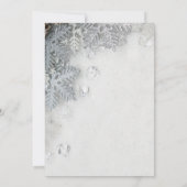 Denappels, Sneeuwvlokken Huwelijksreceptie Kaart (Achterkant)