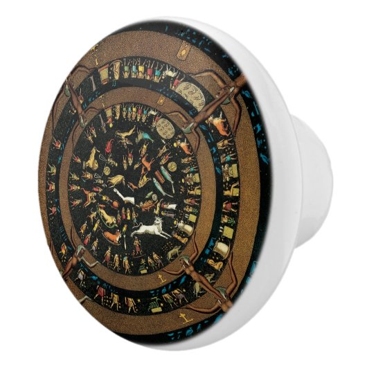 Dendera Zodiac Egypt's Hathor Ceramic Pull Pull Keramische Knop (Rechts)
