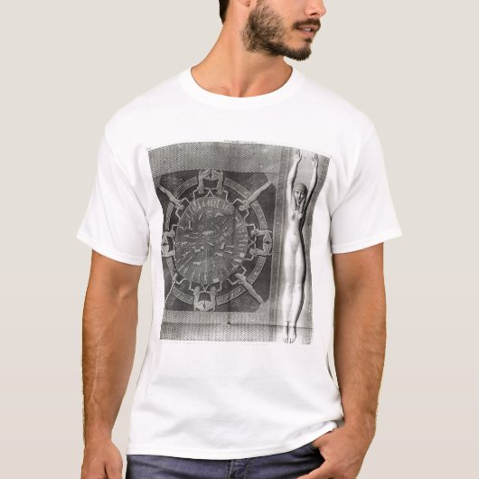 Dendera Zodiac, gegraveerd in 1802 T-shirt (Voorkant)