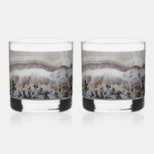 Dendritic Agate Stone Pattern Whisky Glas (Voorkant)