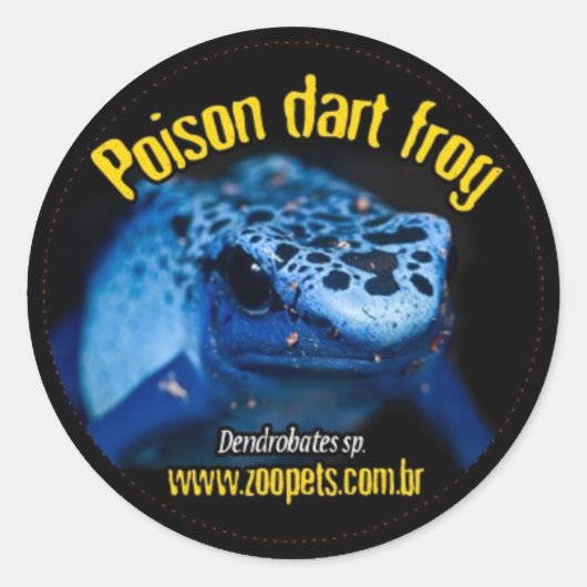 dendrobates ronde sticker (Voorkant)