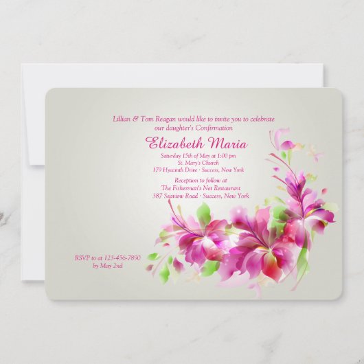 Dendrobium Orchids Invitation Kaart (Voorkant)