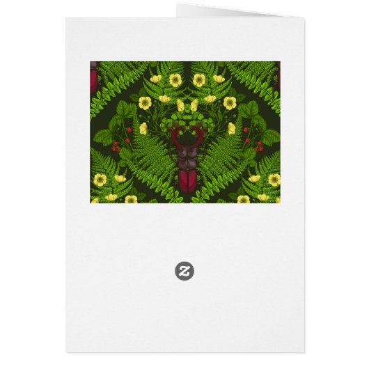 Dendroctones et fougères, feuilles verts (Dos)