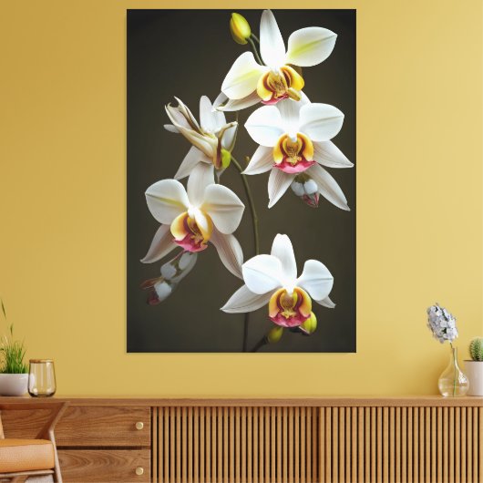 Dendroiumorchideeën Canvas Afdruk (Insitu (Woonkamer))