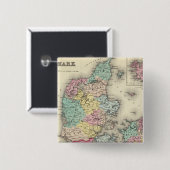 Denemarken 11 vierkante button 5,1 cm (Voorkant /achterkant)