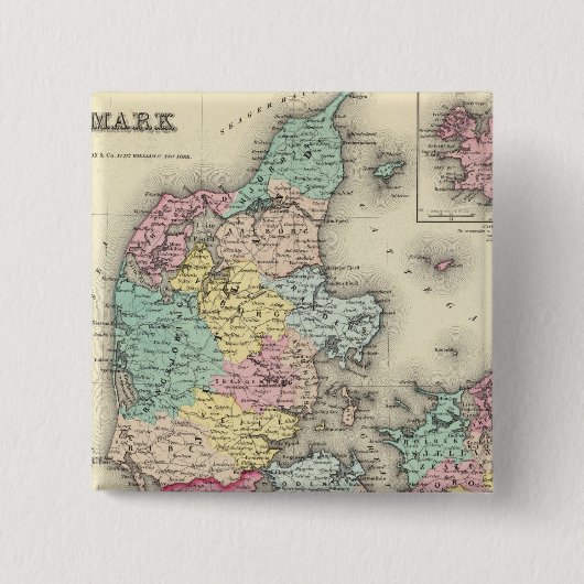 Denemarken 11 vierkante button 5,1 cm (Voorkant)