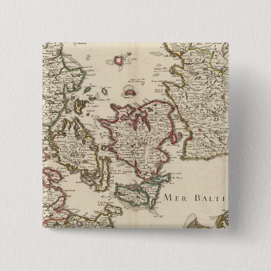 Denemarken 7 vierkante button 5,1 cm (Voorkant)