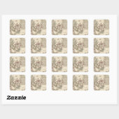Denemarken 7 vierkante sticker (Vel)