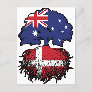 Denemarken Australische Australië - boomstammen Briefkaart