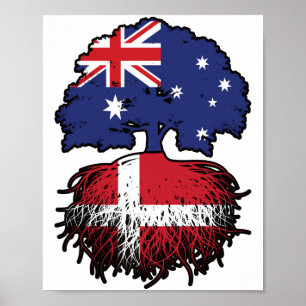 Denemarken Australische Australië - boomstammen Poster