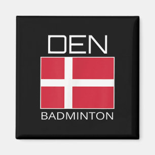 Denemarken Badminton Team Deense atleet Den Flag P Magneet