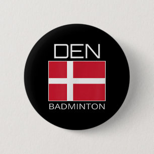 Denemarken Badminton Team Deense atleet Den Flag P Ronde Button 5,7 Cm
