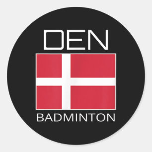 Denemarken Badminton Team Deense atleet Den Flag P Ronde Sticker