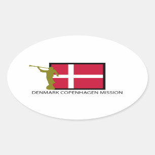 DENEMARKEN COPENHAGEN MISSION LDS CTR OVALE STICKER