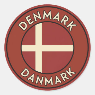 Denemarken Danmark Ronde Sticker