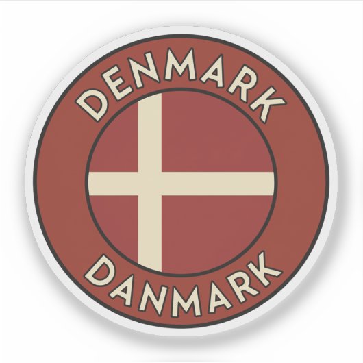 Denemarken Danmark Sticker (Voorkant)