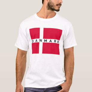 denemarken - denemarken - vlagland - deense tekstn t-shirt