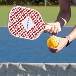 Denemarken en de Deense vlag met Jouw naam Pickleball Paddle
