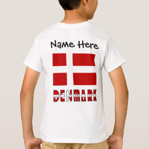 Denemarken en Deense Vlag Gepersonaliseerd  T-shirt