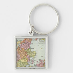 Denemarken en IJsland Sleutelhanger