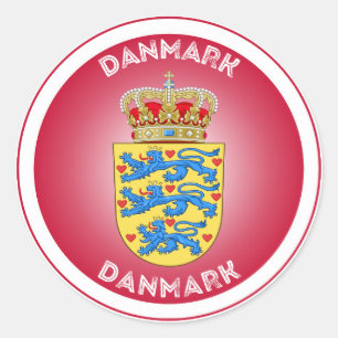 Denemarken Erfgoed Embleem Ronde Sticker